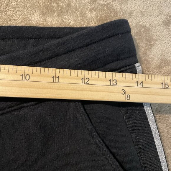 Victorias Secret PINK Pants Womens Sz S Flower Embroidered Black Joggers Mid Ris - Picture 6 of 8